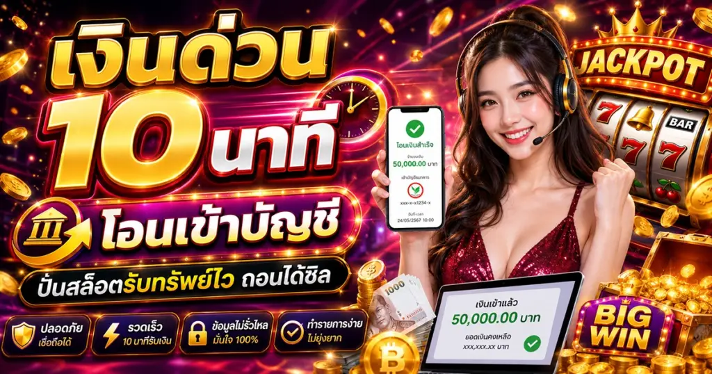 เงินด่วน 10 นาที โอนเข้าบัญชี